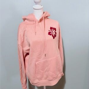 SHEIN Peach Hoodie with Floral Design